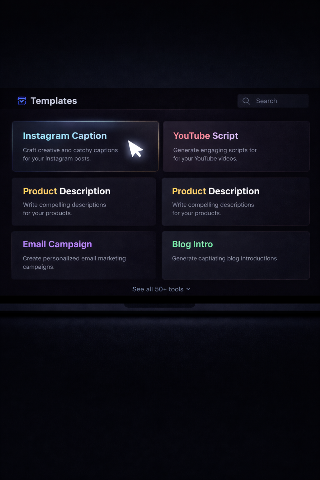 Template system